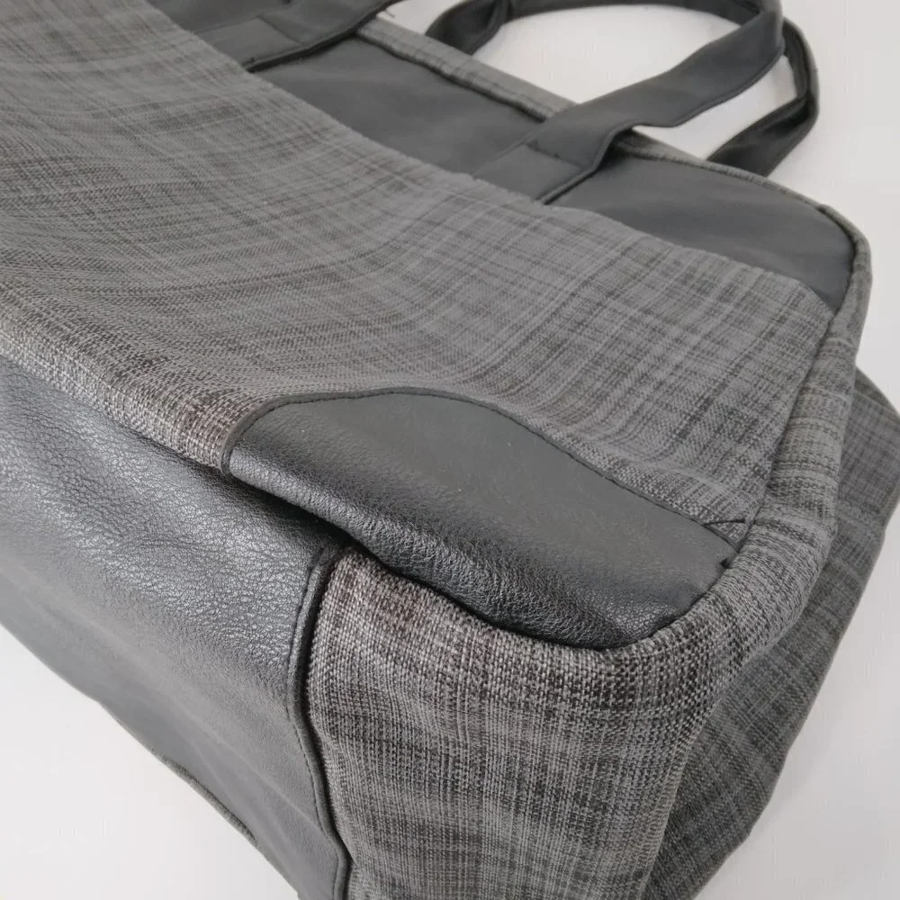 JOHN VARVATOS Designer Weekender Duffle Bag Grey and Black Travel Bag